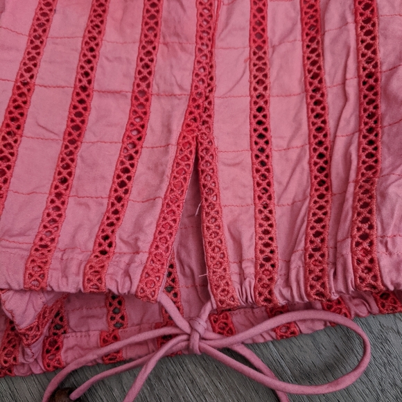 Plenty Cotton Coral Pink Sleeveless Cropped Top M - Picture 4 of 6